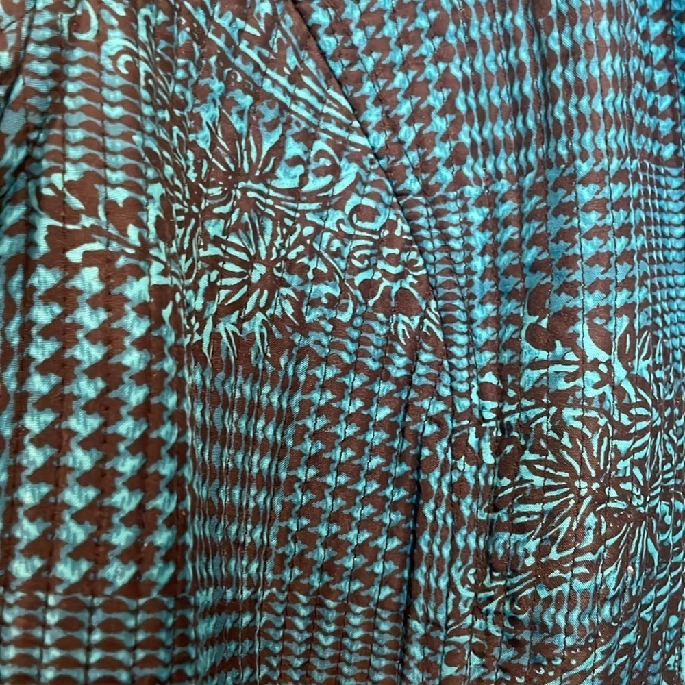 2X Jacket Pit to Pit 25 3/4’ Teal Blue and Black Reversible Preworn - Picture 8 of 13